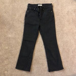 Black Madewell cropped flare jeans